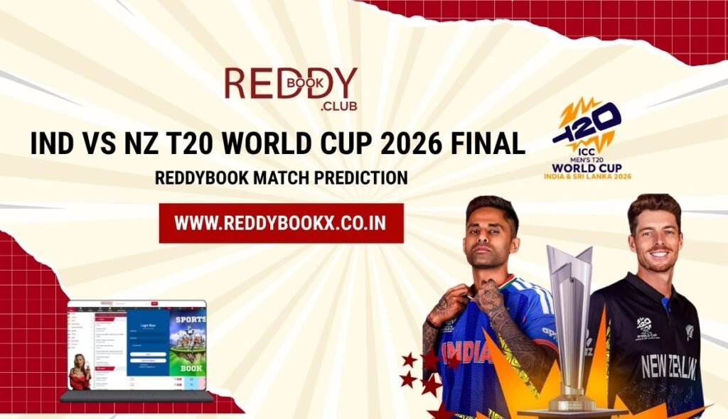 Ind vs NZ T20 World Cup 2026 Final Reddybook Match Prediction