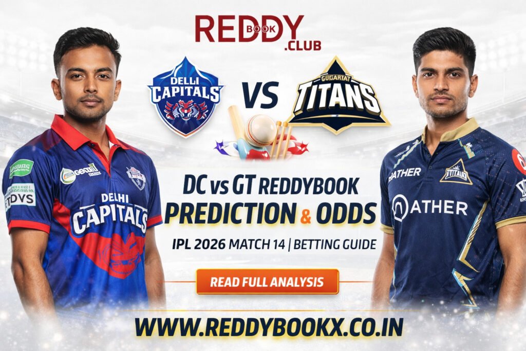 DC vs GT Reddybook Prediction & Odds, IPL 2026 Match 14 Betting Guide